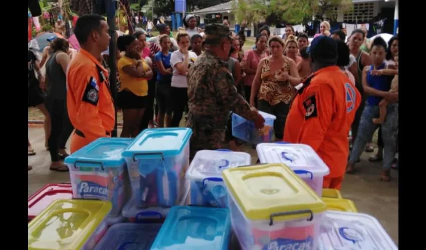 Están recibiendo la ayuda humanitaria. Foto: Cortesía